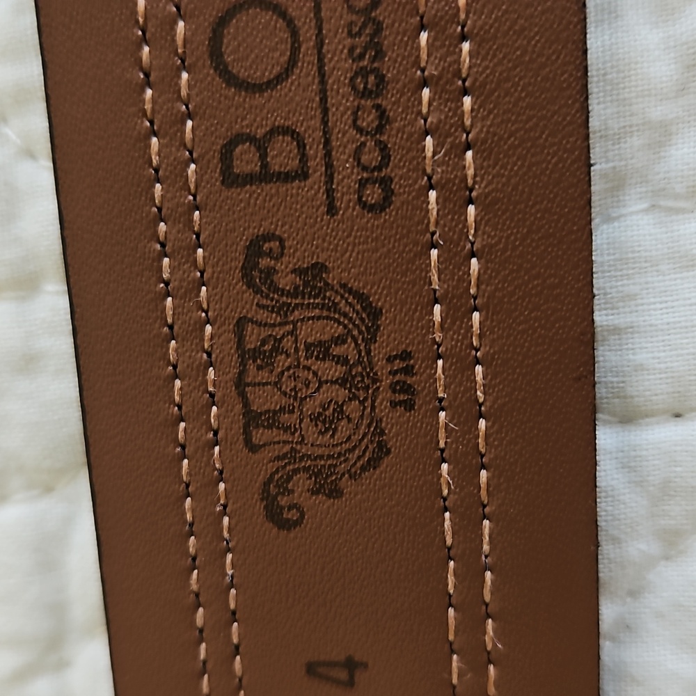 BOSCA Men's Black Leather Dress Belt Sz 36 - Picture 8 of 13